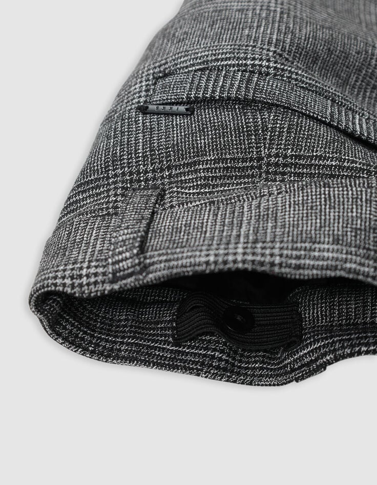 Schwarze Prince of Wales CHINO-Hose für Jungen-7