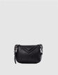Bag 1440 Steward black leather herringbone quilting Women-2
