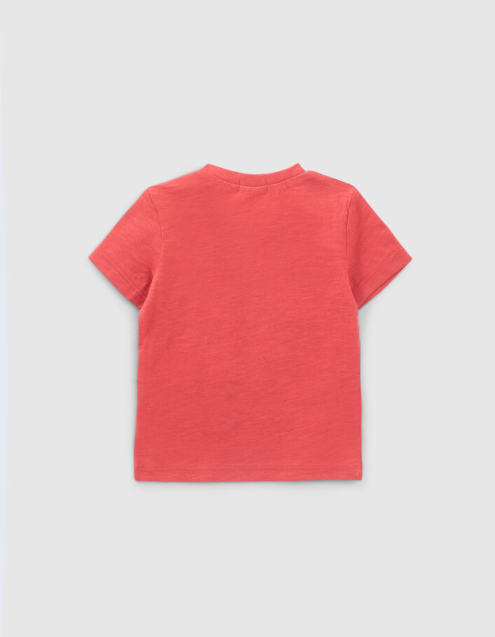 Rood T-shirt opdruk 3D bliksem babyjongens - IKKS