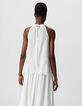 Loose top white lace embroidery Women-3