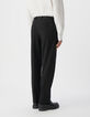 Men&rsquo;s black Milano knit STRAIGHT suit trousers-3