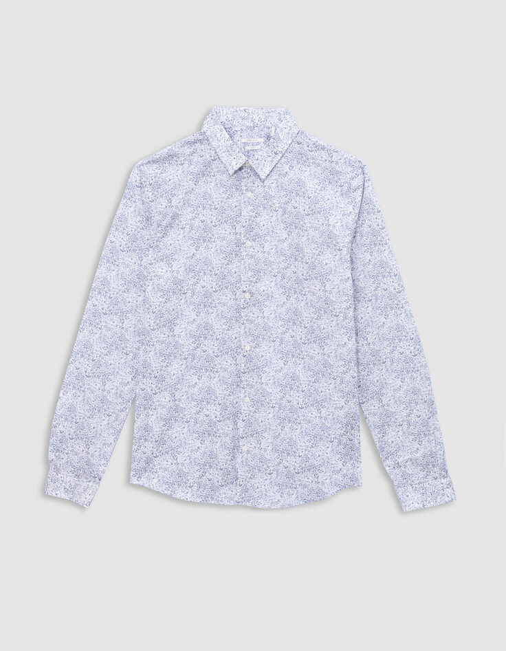 Men&rsquo;s storm floral Liberty fabric SLIM shirt-6