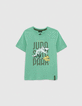 T-shirt vert phosphorescent JURASSIC PARK gar&ccedil;on-1
