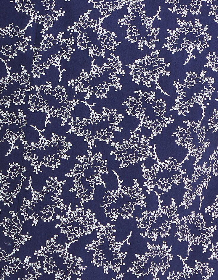 Camisa slim índigo motivo floral Hombre-2