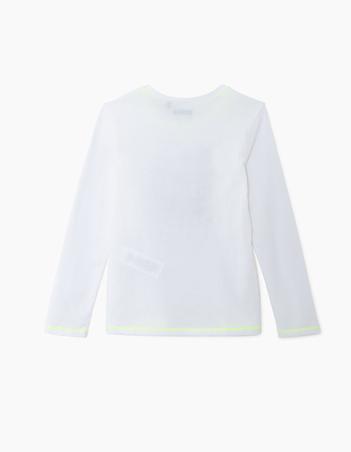 Camiseta blanco roto con calavera Halloween niña - IKKS