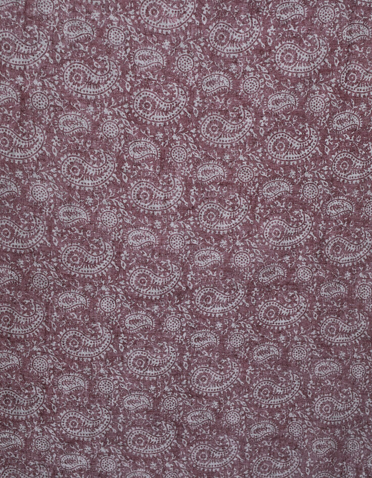 Men’s brick red Paisley print scarf-2
