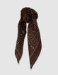 Square brown bandana scarf Men-1