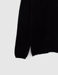 Pull noir tricot pailleté haut du corps Femme-3