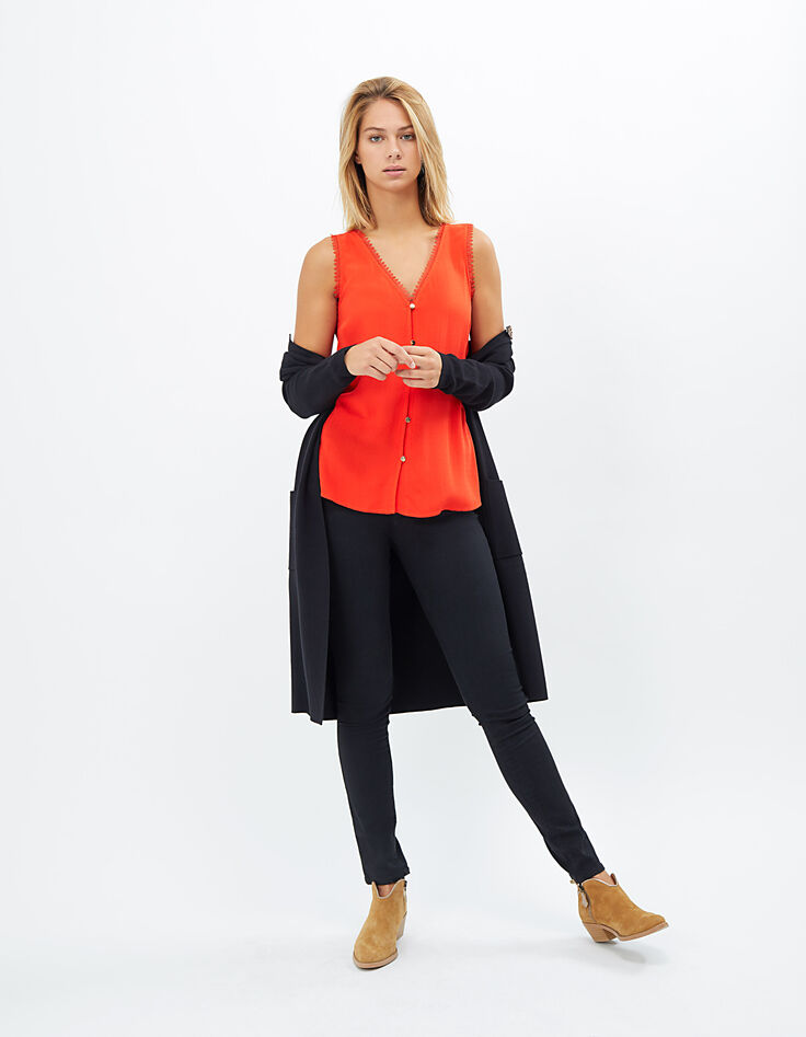 Top débardeur pavot jacquard à dentelle I.Code-6
