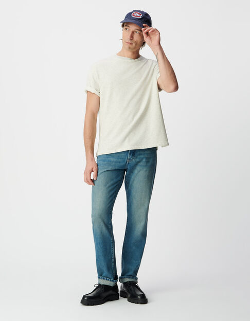 Grijs T-shirt korte mouwen fantasietricot Heren - IKKS