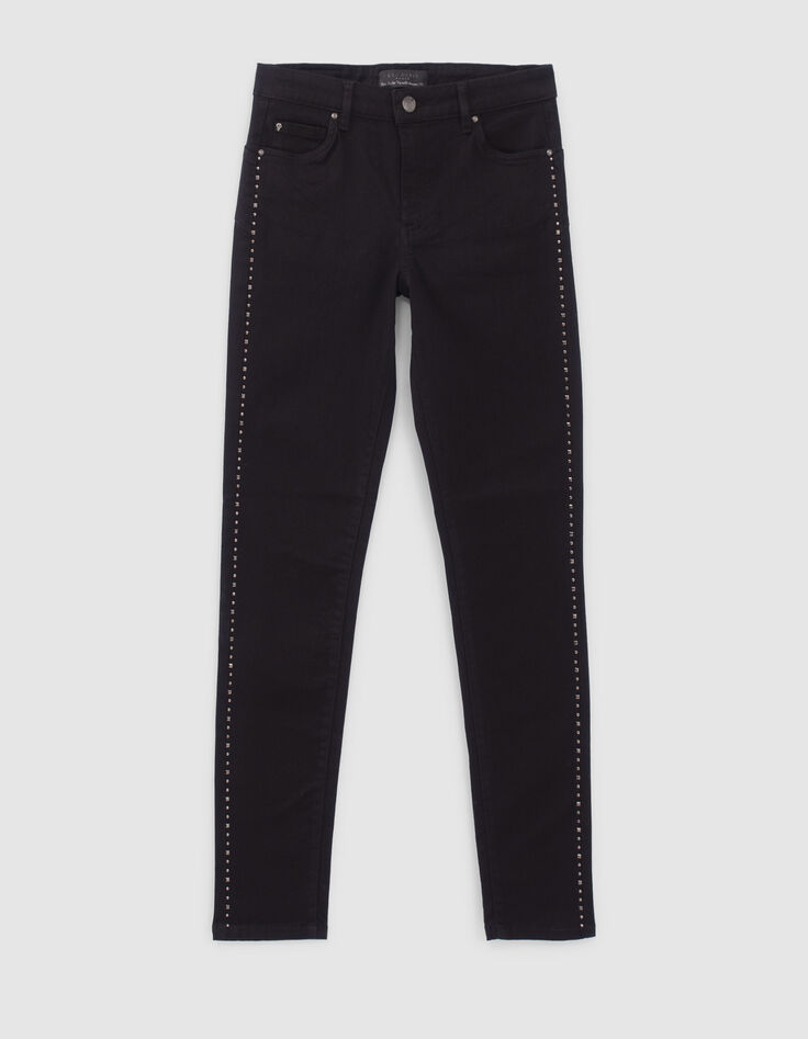 Schwarze Sculpt-up-Damenjeans im Slim-Fit mit Nieten-6