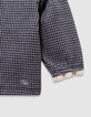 Marine blouse pied-de-poule kanten kraag babymeisjes-4