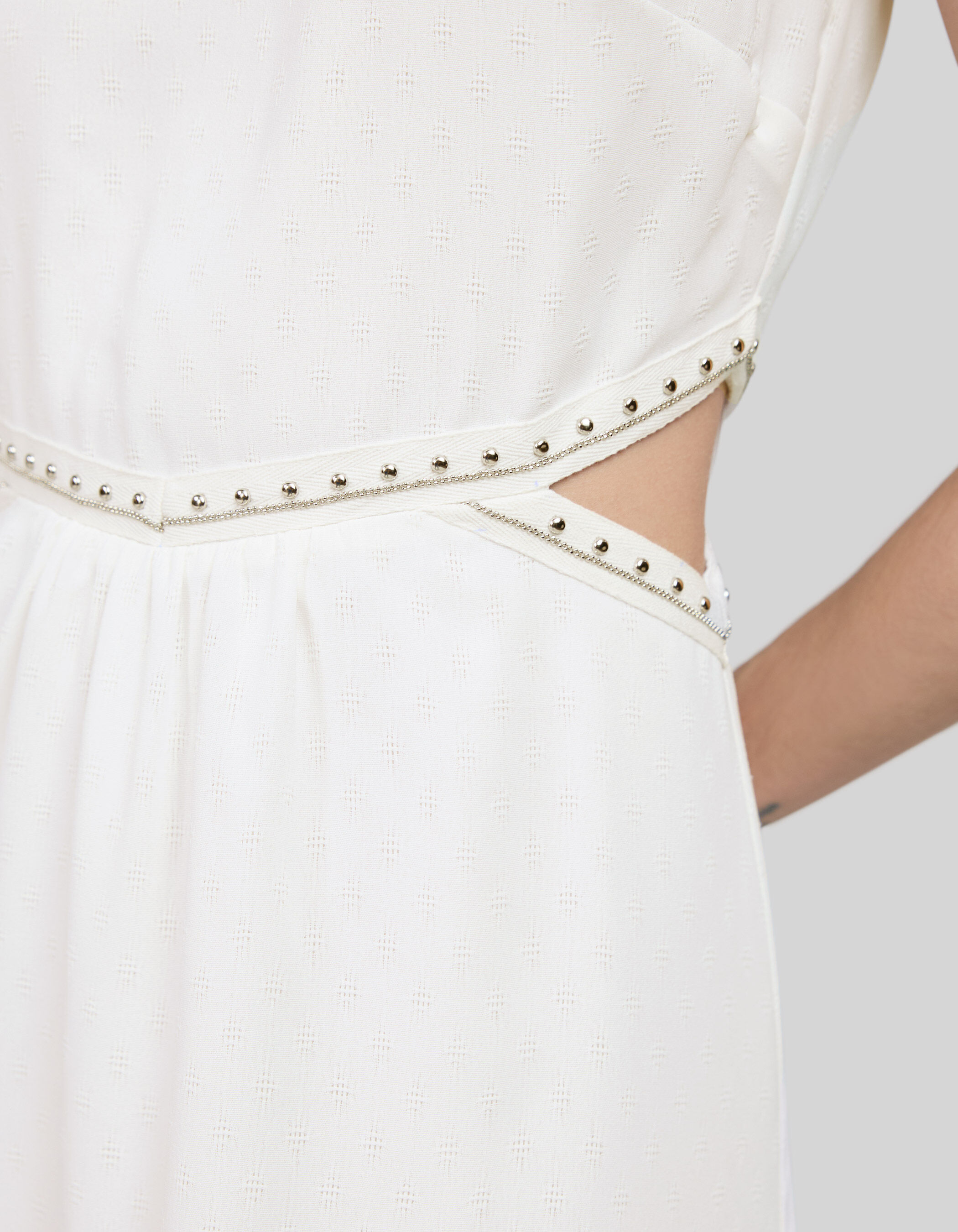 Robe longue blanche recyclee Femme IKKS