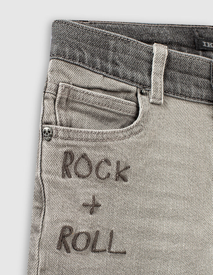 Jeansbermuda bleach grey biokatoen geborduurd jongens -3 Jeansbermuda bleach grey biokatoen geborduurd jongens -3