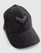 Damen-Jeans-Cap Anthrazit mit Fischgr&auml;te-4
