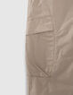 Pantalon BATTLE beige taille et bas élastiqués garçon-5