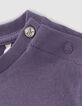 Violettes Babyjungen-T-Shirt, Biobaumwolle, rockiger Print-5