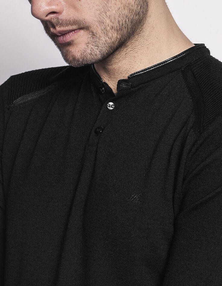 Pull noir homme-4