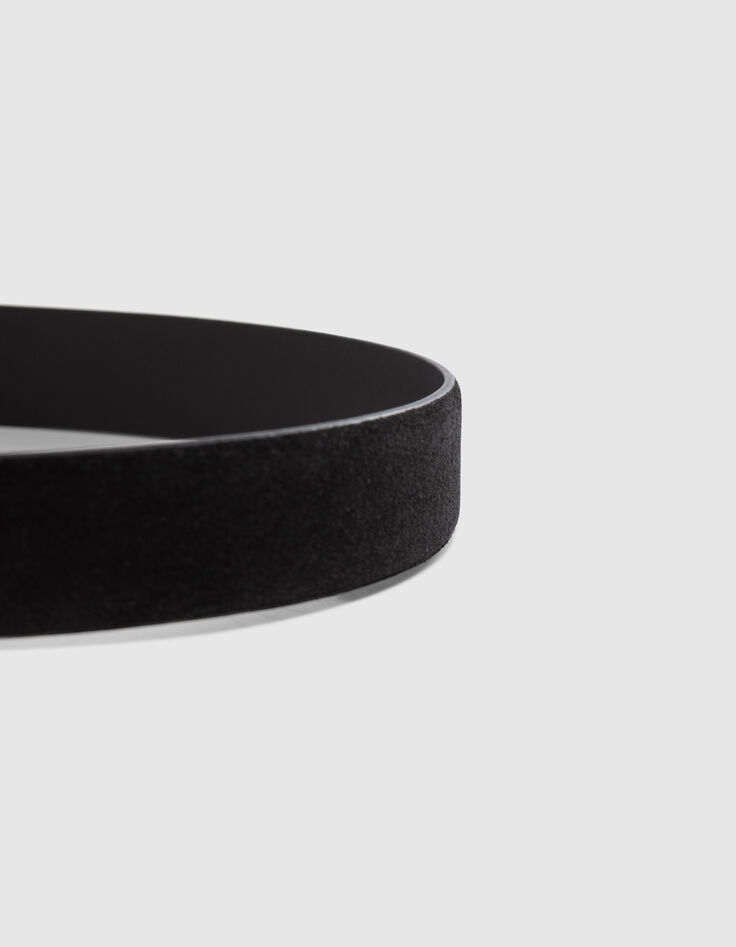 Men’s black suede thin belt-6