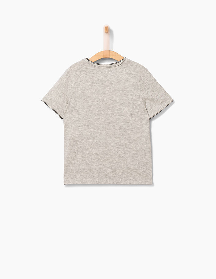 Camiseta gris jaspeado Drive in town niño  - IKKS