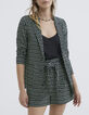 Women’s black graphic print suit jacket-1