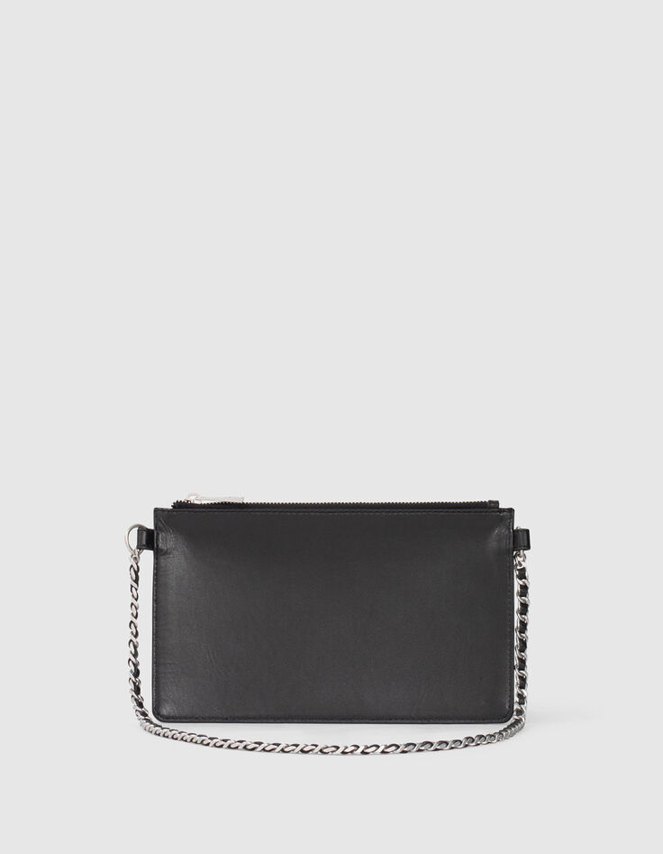 Cartera 111 de piel de cordero negro chrome free para mujer-2