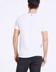 Men's white redesigned Mona Lisa graphic T-shirt-3
