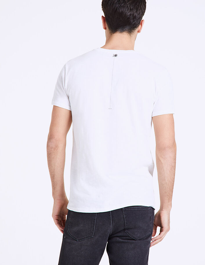 Tee-shirt blanc à visuel Joconde revisité Homme - IKKS