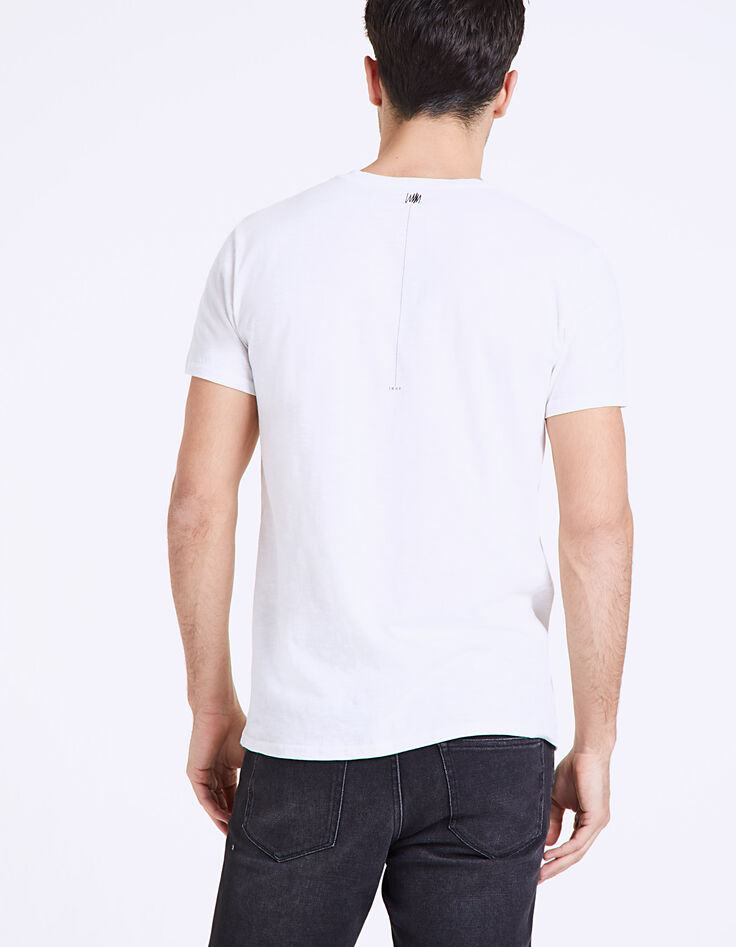 Men's white redesigned Mona Lisa graphic T-shirt-3 Men's white redesigned Mona Lisa graphic T-shirt-3