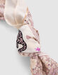 Roze vierkante sjaal met paisleyprint voor meisjes-3