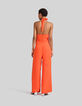 Women’s orange backless jumpsuit-3