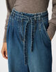 Elisa Damenjeans in Blau mit weitem Bein und G&uuml;rtel-5