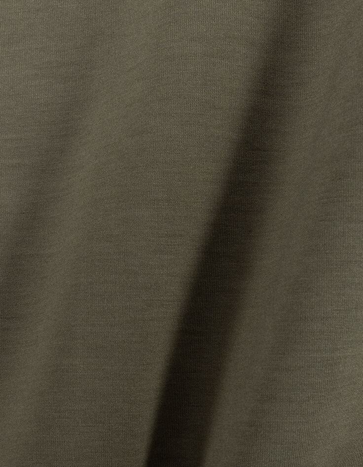 Cardigan relaxed kaki zippé molleton garçon-10