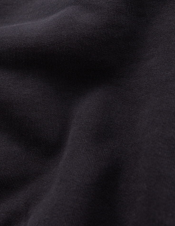 Schwarzes Sweatshirt, Mädchen, Leo-Look, Paillettenstick-6 Schwarzes Sweatshirt, Mädchen, Leo-Look, Paillettenstick-6