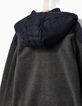 Boys' mixed-material cardigan -5