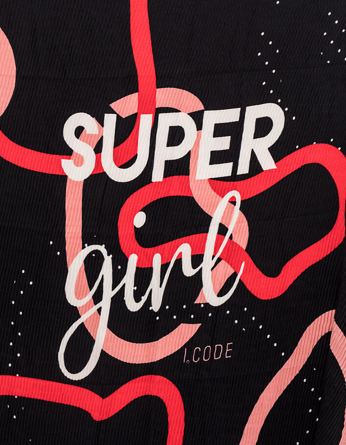 Chèche noir plissé Super Girl I.Code - IKKS