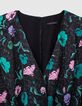 Women&rsquo;s floral print gathered fitted dress-3