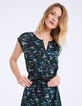 Langes Kleid mit Dschungelprint-4