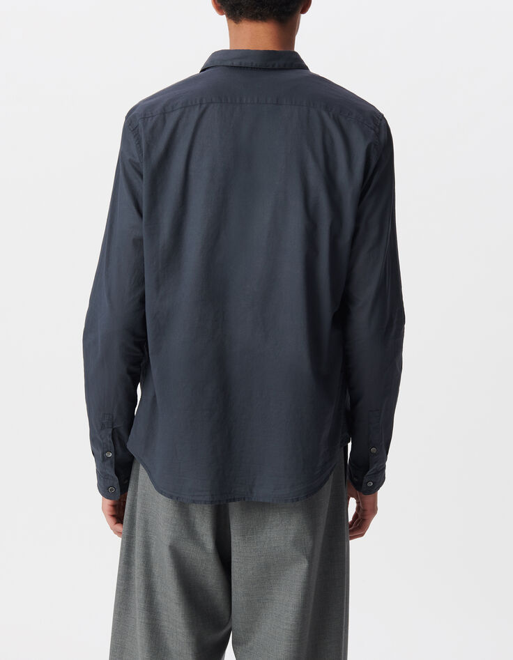 Men&rsquo;s ink organic cotton voile EASY shirt-3