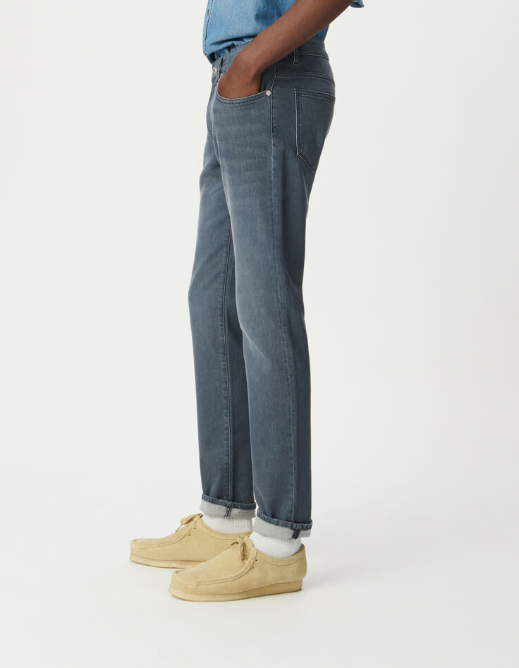 Jean slim bleu grisé Homme-5 Jean slim bleu grisé Homme-5