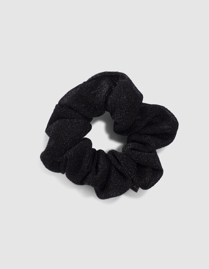 Glanzend scrunchies zwart en goud meisjes-4
