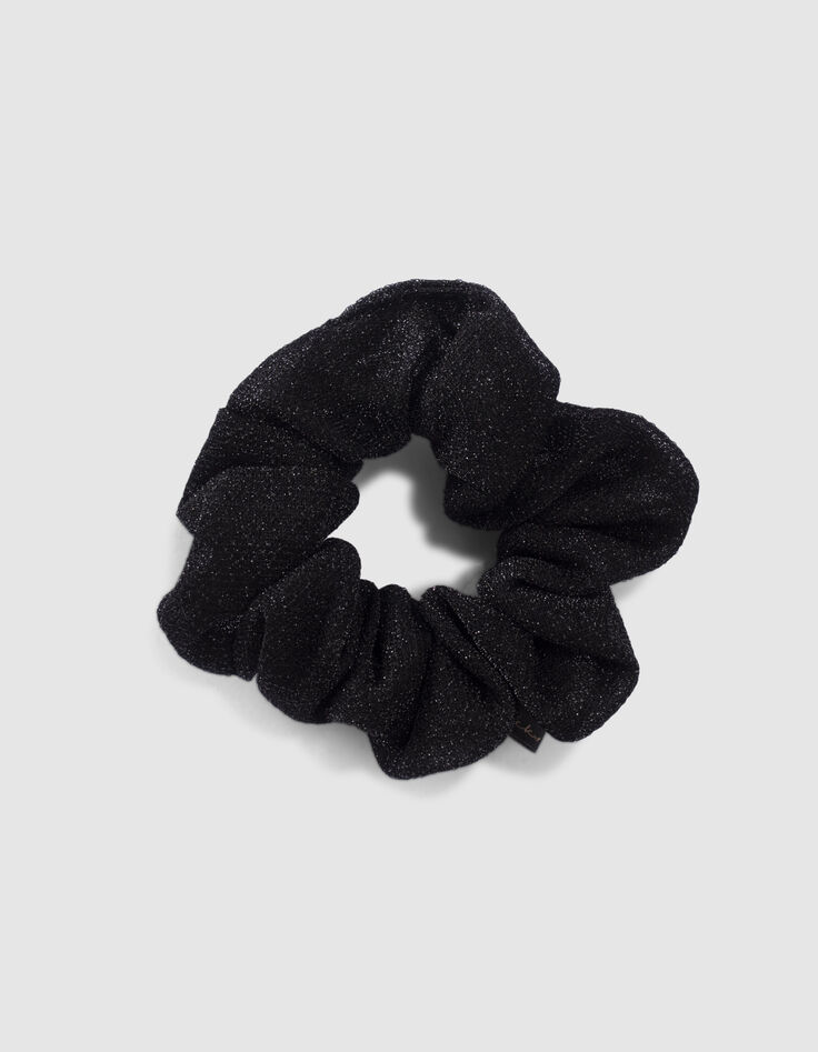 Glanzend scrunchies zwart en goud meisjes-4