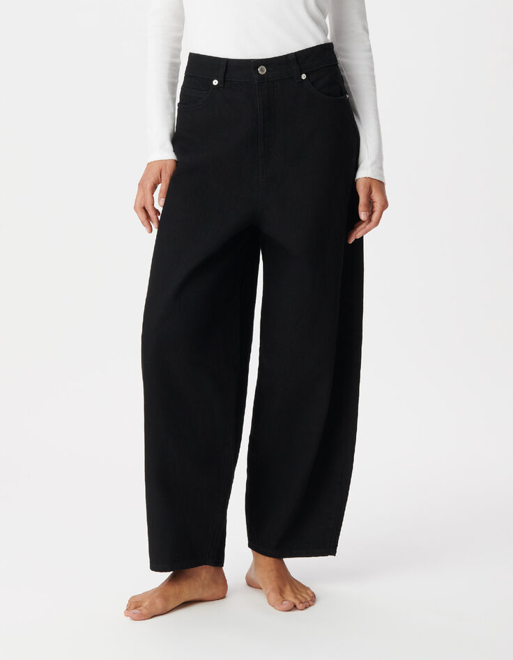 Jean barrel noir Emily Femme-3
