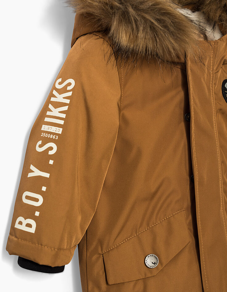 Parka coñac bebé niño-6 Parka coñac bebé niño-6