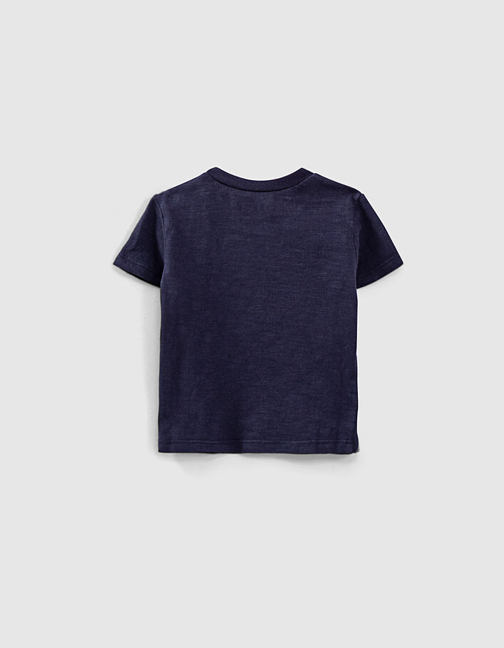 Baby boys’ navy organic T-shirt + embroidered espadrille - IKKS