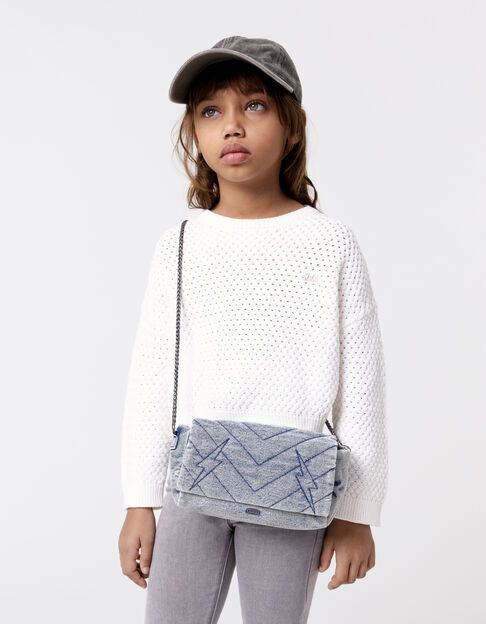 Handtasche, blauer Jeansstoff, gesteppter, Mädchen - IKKS