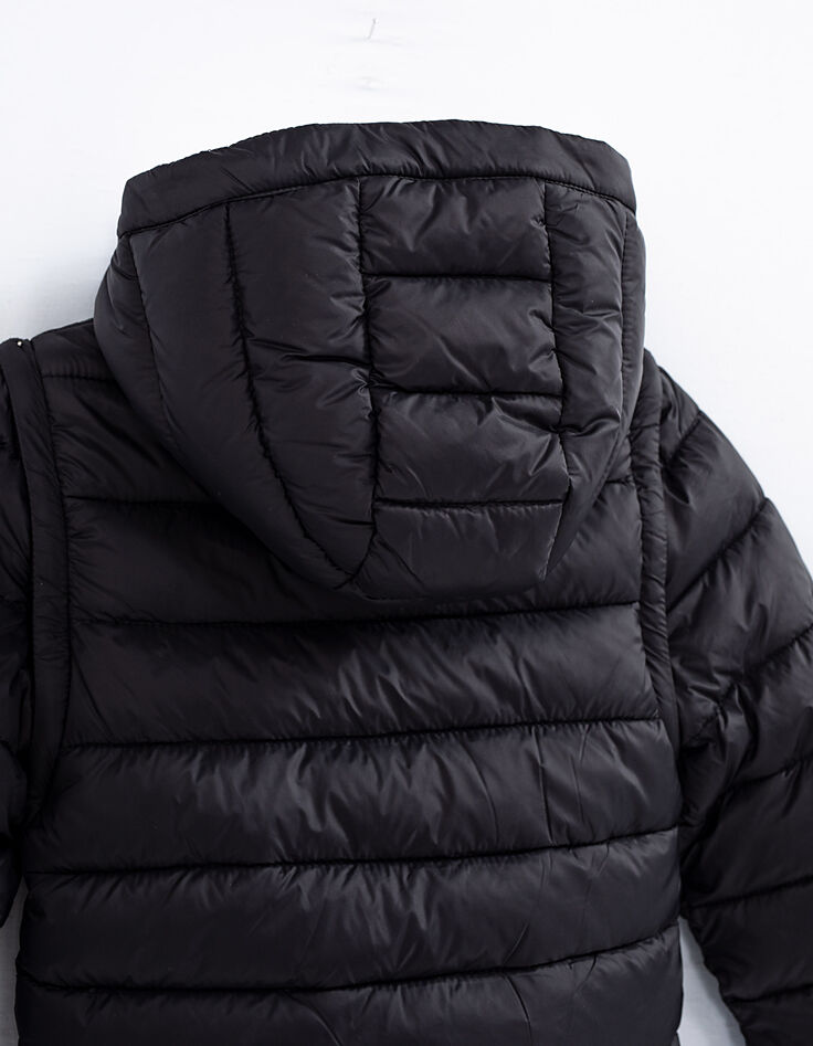 Sous-doudoune noire Essentiel recyclée garçon -5