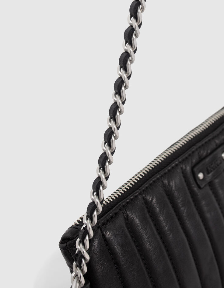 Cartera 111 de piel de cordero negro chrome free para mujer-4