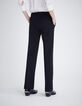 Marineblaue Damenhose mit Tennisstreifen-3