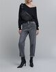 Woman's black skull and crossbones sweater-3